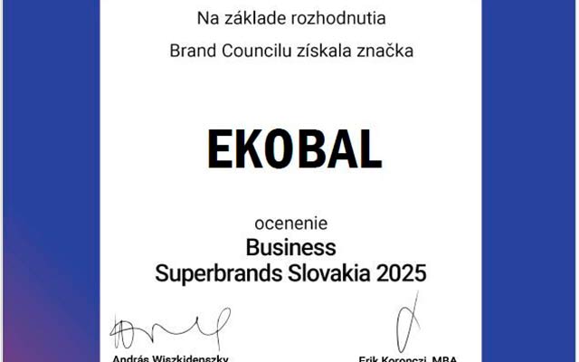 EKOBAL снова среди лучших брендов: премия Business Superbrands 2025